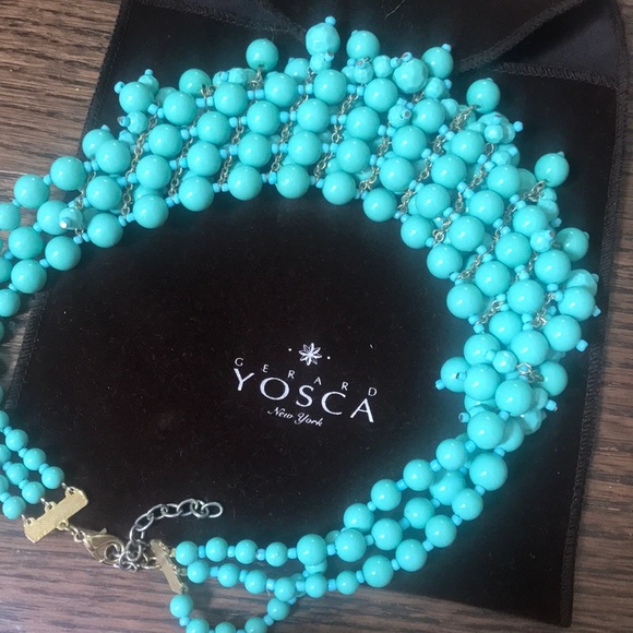 Gerard Yosca NY Vintage Turquoise Statement Necklace - Picture 5 of 8